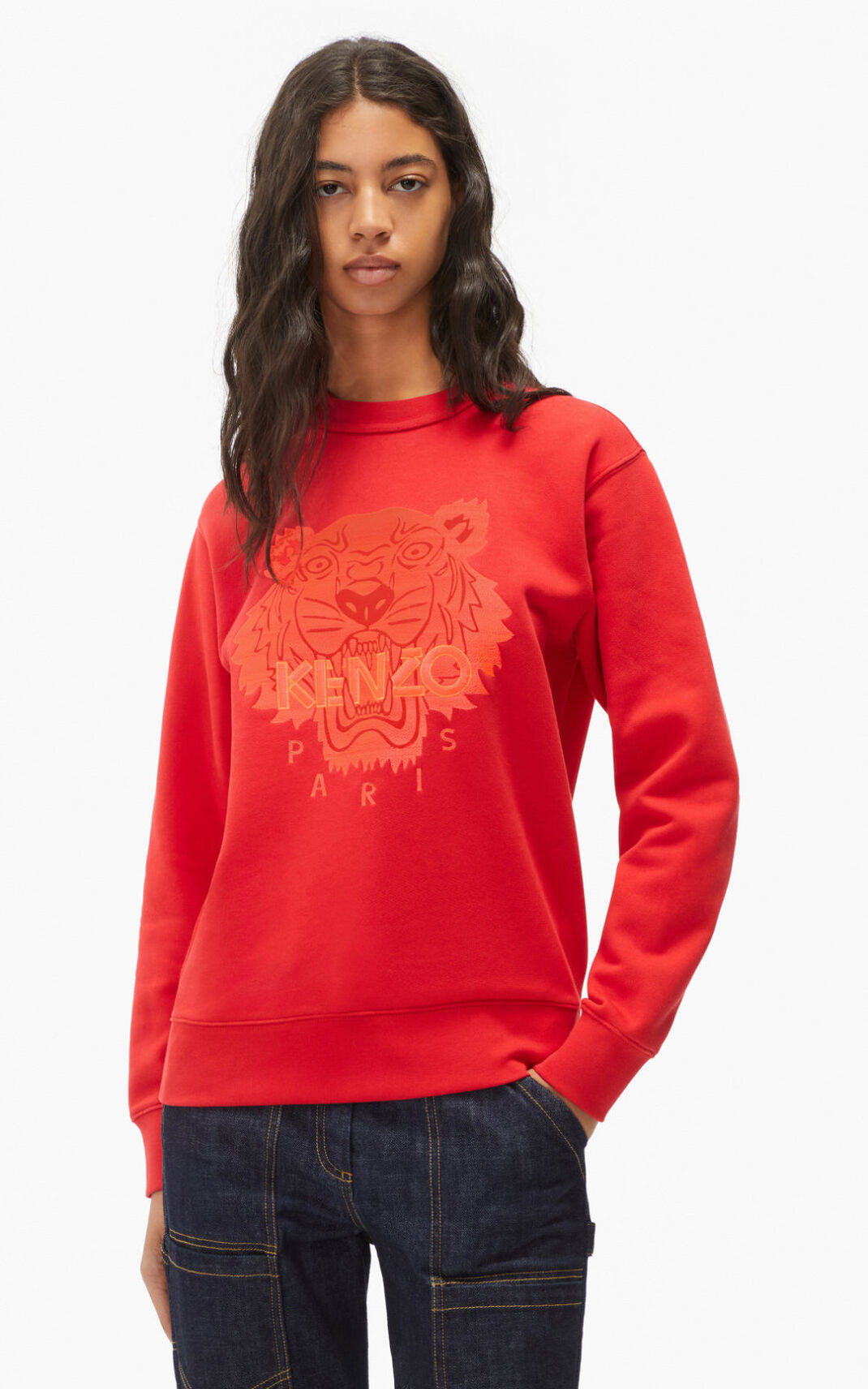 Sweatshirt Kenzo Tiger Feminino - Vermelhas | 410RSIAQJ